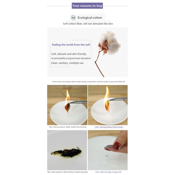 Plum Blossom Cotton Spunlace Nonwoven Fabric For Makeup Pads