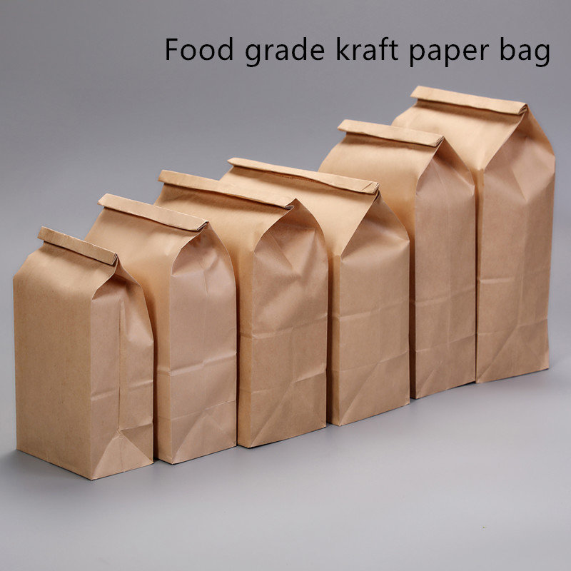 Бумажный мешок пекарни ISO9001 Biodegradable Брауна