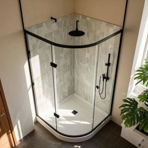 Modern Customizable Shower Room Durable Tempered Safety Glass Enclosure