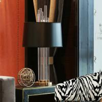 60W personalizou o amarelo vermelho de Crystal Table Lamp Black Blue do quarto do diodo emissor de luz