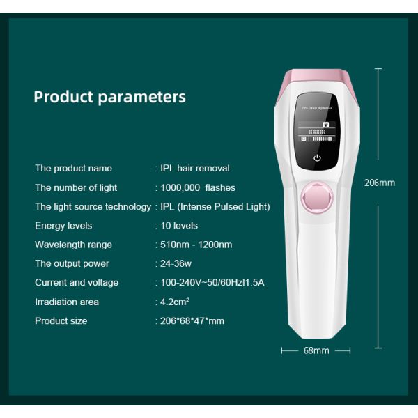 Painless 1000000 Flashes 4.2cm2 Laser Hair Removal Handset