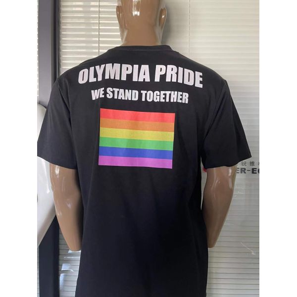 Custom Digital Printing Men's T-Shirt in Breathable Cotton Fabric for F1 Clothes