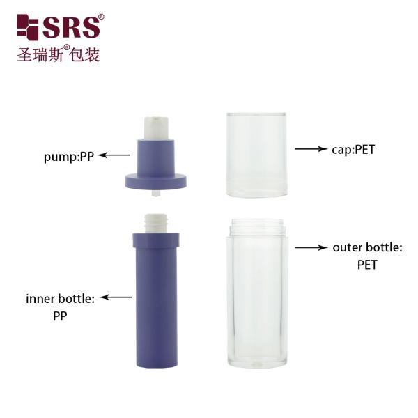 30ml Refillable PET PP Cosmetic Bottle for Serums and Lotions