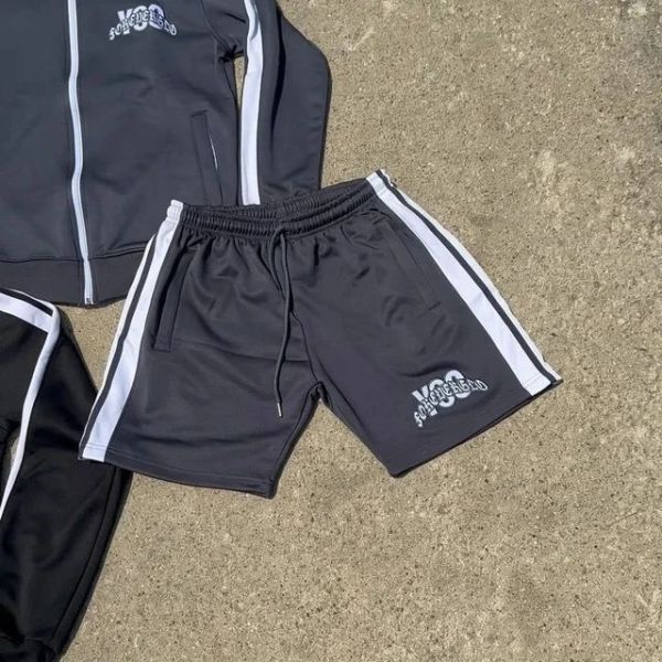 Fabricante personalizado de fibra de poliéster con manga larga camiseta de polo con cremallera camisetas corredora calzoncillos traje de deporte otoño traje corto