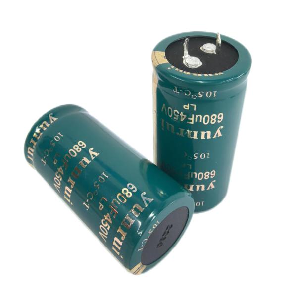 Condensateur électrolytique en aluminium à enficher Krunter 105°C 680uf 450v