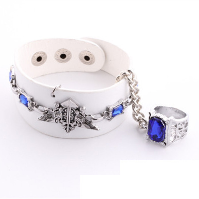 Kuroshitsuji eagle logo punk band with hand ring bracelet cartoon suit contract