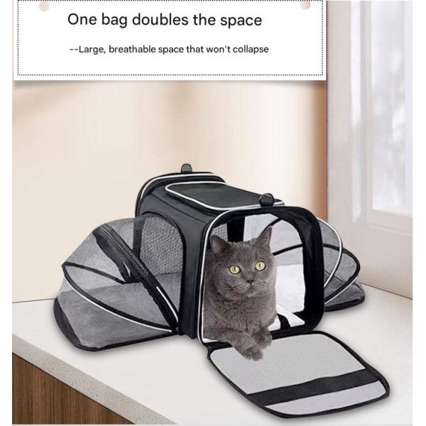 Dogs Cats and Rabbits Cute Pet Supplies Playful Style Chew Play Sleep Functions Gray Cationic Polyester Multi-Purpose Outdoor Travel Carry HandBag