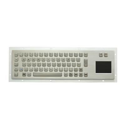 IP65 Stainless Steel Keyboard , Kiosk Metal Keyboard With Touch Pad