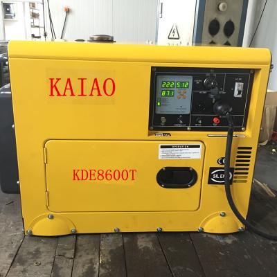 As rodas de KDE8600T quatro comprimem a velocidade de motor industrial do gerador diesel 3600 RPM