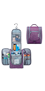 Travel Makeup Cosmetic Skincare Organizer, Toiletry Bag, Foldable Duffel Bag, Multiple Storage Compartments