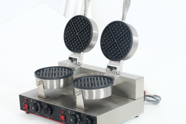 Commercial Double Head Electric Waffle Maker with Non-stick Coating and 11 KG Weight