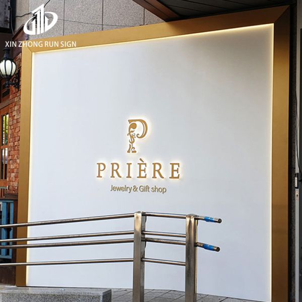 Wholesale Restaurant Outdoor Signs Stainless Steel Led  Hollow Out Light Box