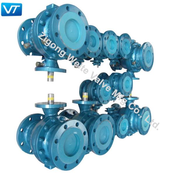 O ODM PN40 do OEM flangeou a válvula de bola DN250 de WCB azul com dois assentos de válvula