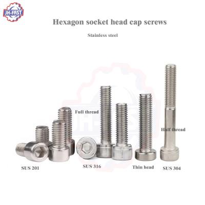 Stainless Steel DIN912 A2-70 A4-80 M2-M8 M12 Allen Key Bolt Screw with Plain Finish