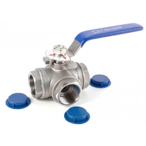 Full Port Sanitary Ball Valves 3 Way Ball Valve Stainless Steel Complete Encapsulation