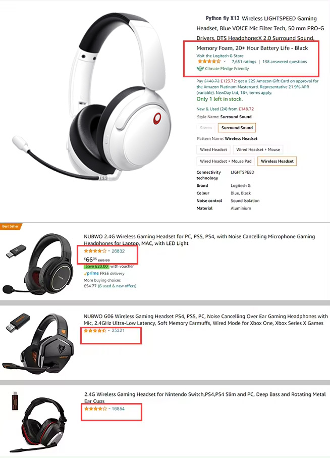 2.4G беспроводные игровые гарнитуры для ПК PS5 PS4 RGB Аудиофоны 7.1 Surround Private Logo