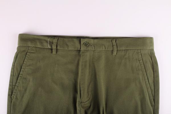 Mens Casual Elasticated Waist Straight Leg Linen Trousers Solid Color Customized