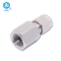 Ferrule OD Stainless Steel Pipe Connector 3000PSI Thread Hexagon Forged