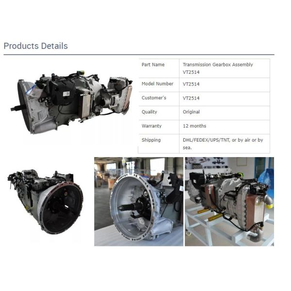 Volvo Transmission Gearbox VT2514 DT1425 Gearbox Assembly for volvo truck with genuine quality