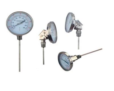 Marine Stainless Steel Bimetallic Remote Reading Thermometer Center Back Male Connection