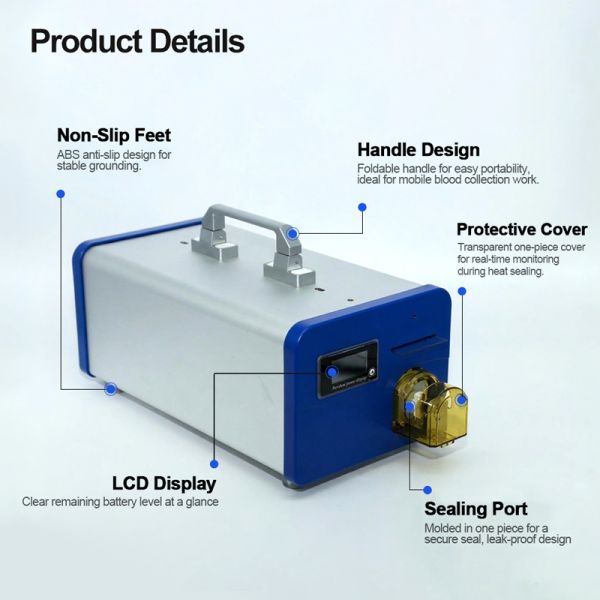 Customizable Automatic Tube Welding Machine Digital Display Blood Bag Sealer with Safety Lock for Clinical Trials OEM Support