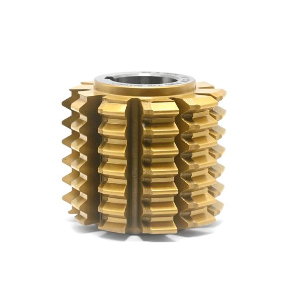 Finishing involute spline hob type 2 (round top ot teeth) M3 A 80x71x32 30° (2° 19) TIN Coating HSS