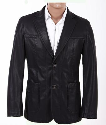 Hombres cómodos de la calidad al por mayor, chaquetas de cuero para hombre elegantes y casuales negras