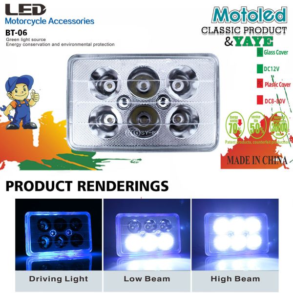 YAYE CG125 XBT-06 Feuille LED de moto avec 6 puces de lampe classique et tension DC12V