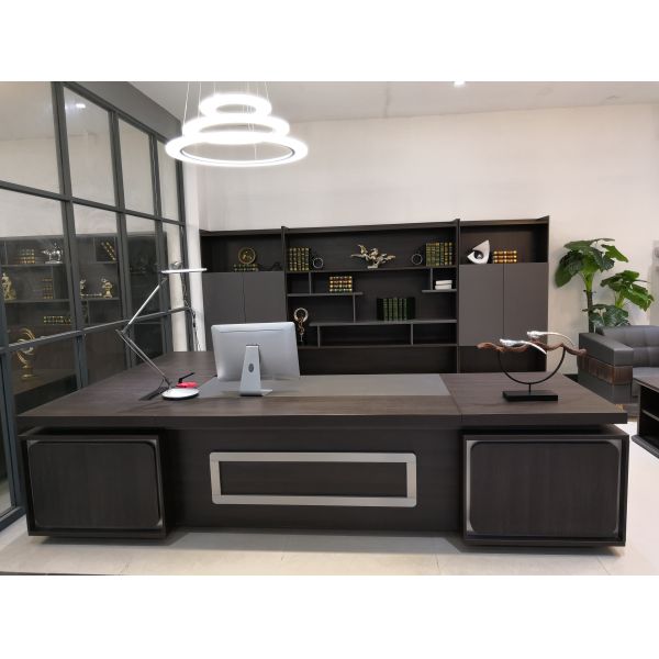 Dark Series Large Office Desk , Contemporary Office Desk OEM / ODM Accepted