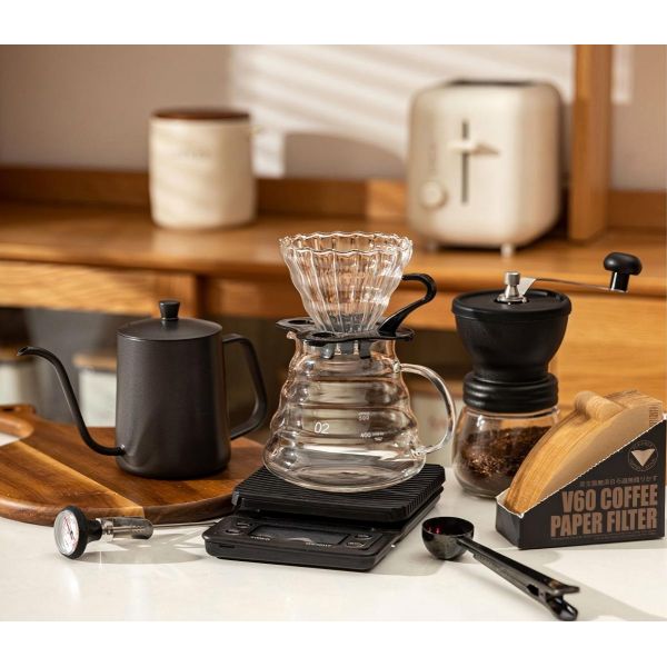 Borosilicate Glass Coffee Pot Cloud Shape Modern Design Clear Glass Tea Maker 500ml