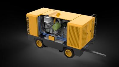 FU-DS583/30 Mobile Diesel Air Compressor | 35m³/min Flow Rate, 30bar Operating