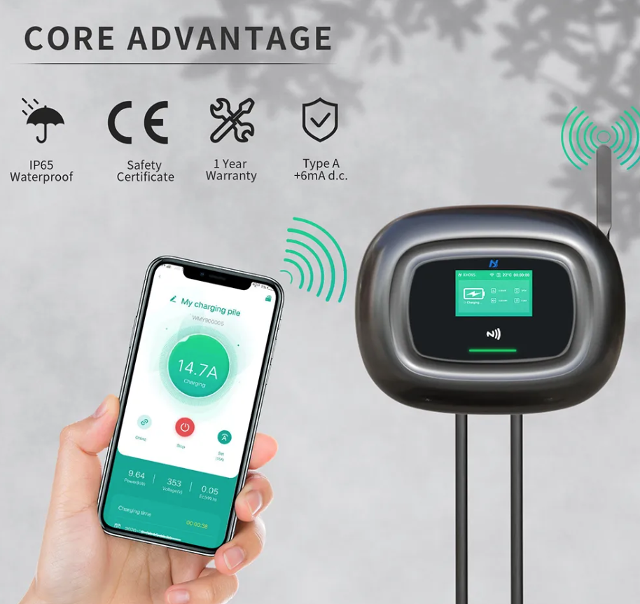 Заряжатель 7kw EVSE Wallbox 40A 32A электрического автомобиля штепсельной вилки Sae J1772 Nema14-50 типа 1