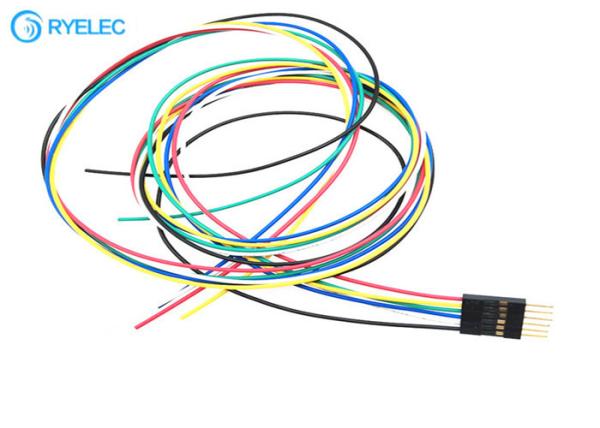 Header Motherboard Custom Wire Harness 6 Pin Male Dupont 24awg 1007 300V