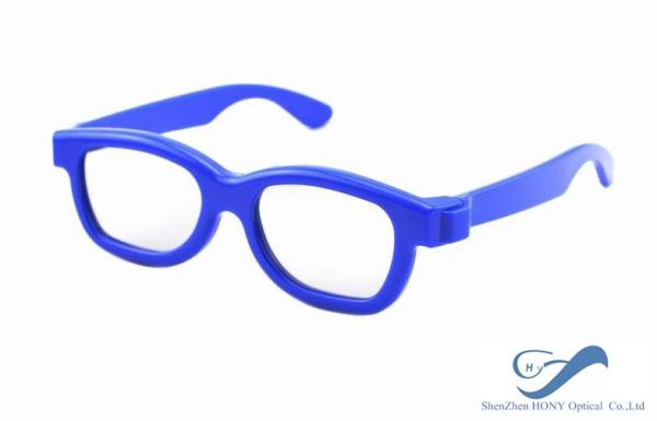 Blue Frame Reald 3D Polarized Glasses Circular For Kids And Adult