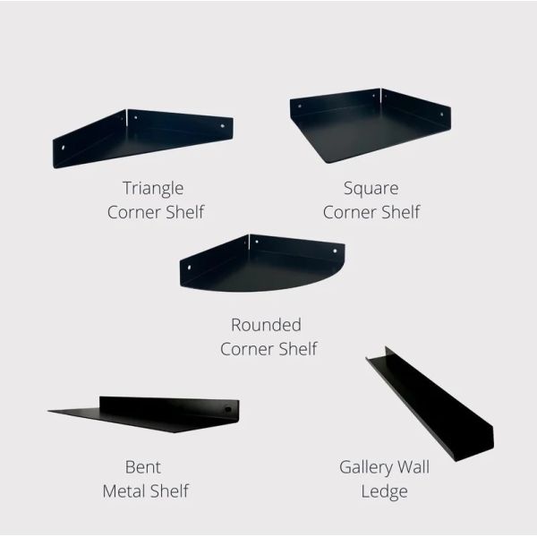 Estante de exhibición de la pared del rincón del triángulo flotante de metal para el almacenamiento de la ropa en el baño de la cocina