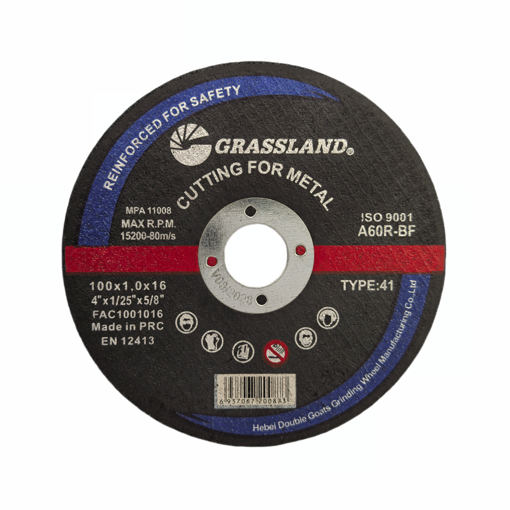 4 inch Metal Grinding Discs for Straight and Chip-Free Cuts 100mm x 1mm x 16mm Continuous Wheel Blade Tough Aluminum Oxide Abrasive 80 m/s