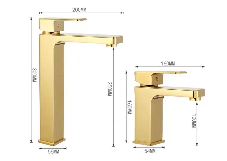 Отполированный кран таза мытья ручки золотого латунного санитарного Faucet изделий одиночный