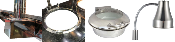 Прочный мобильный шведский стол помещает 3 мини лампы жары подвига 3 ссаживая блюд установленной в таблицу банкета гранита