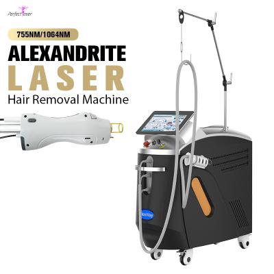 Profissional 4000W 10-100MS Cristal Pulsed Alexandrite Laser Remover de cabelo com TEC resfriamento para salão