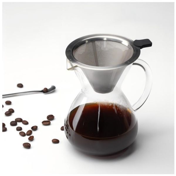 Eco Friendly Single Wall Glass French Press Heat Resistant Glass Coffee Maker Pot 400ml