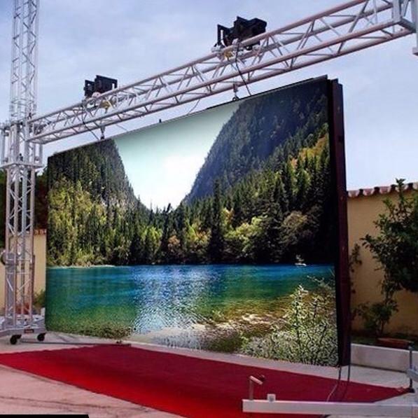 Outdoor P4.81 High Brightness Led Display Screen Cabinet 500*500 Mm For Rental Advertising Led Video Wall