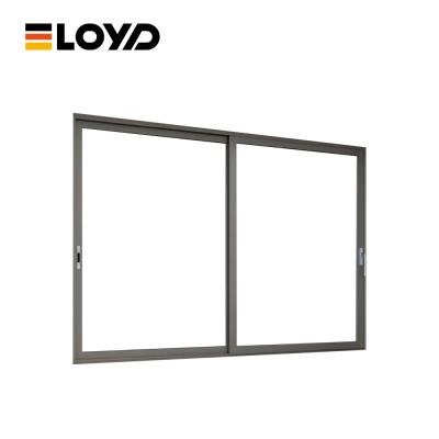 Portas deslizantes de vidro preto seladas de trilho alto perfil de alumínio Slimline T5