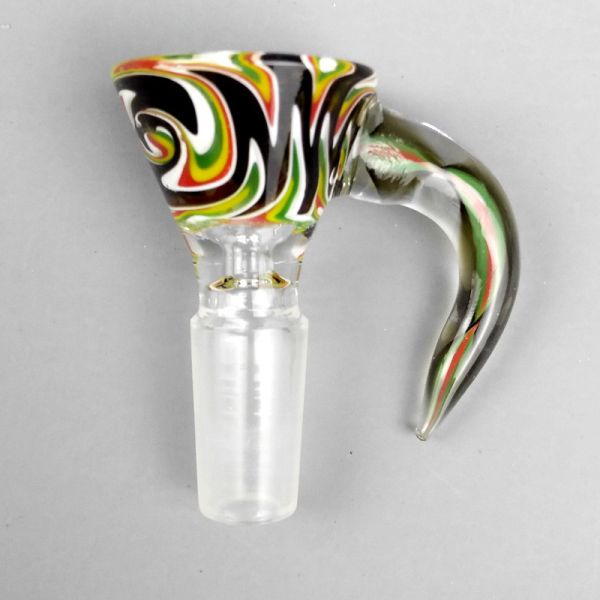 Thick Glass Bongs Accessories Glass Slides With Handle Bowl Funnel Male Hourglass