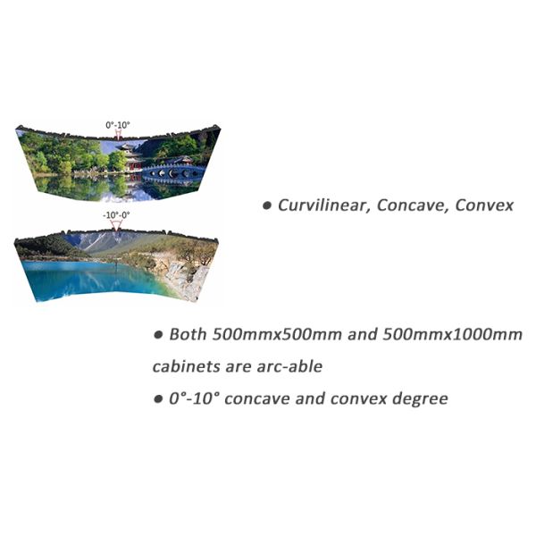 Curvilinear SMD2121 Indoor Rental LED Display HD Lightweight Panel For Stage