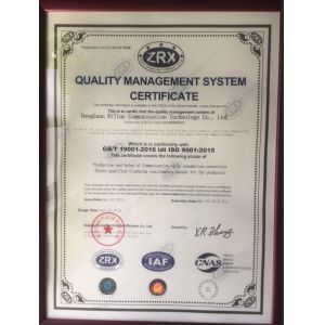 Dongguan RitianLink Technology Co., Ltd. Certifications