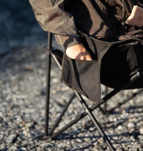 Portable Folding Padded Camping Chair For Lawn Camp Hiking Beach Sports Hunting, Beige