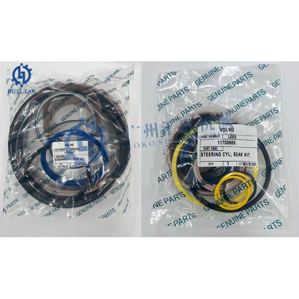 11703689 11707027 Набор уплотнения рулевого цилиндра L220E L220F L220D Набор уплотнения гидравлического цилиндра для частей колесных погрузчиков Volvo