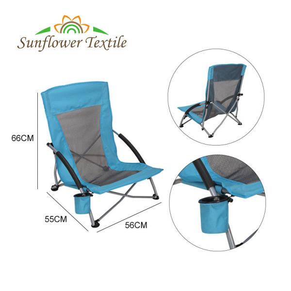55*52*60cm Oxford Cloth Foldable Beach Chair Detachable Sand Camping Lawn