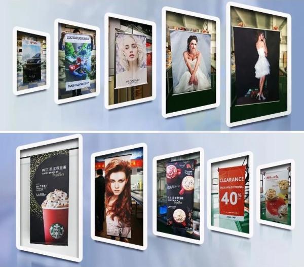 Hanging Personalized Advertising Flags Wind - Resistant Colorful Easy Installation