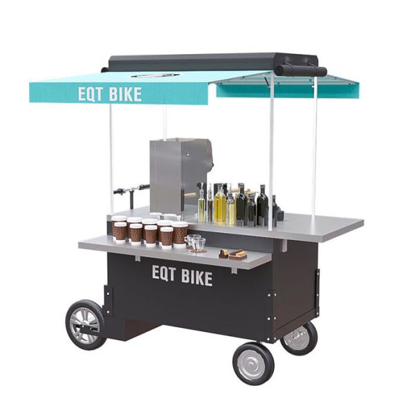 Stainless Steel 1.5kw Mobile Snack Bike Vending Cart